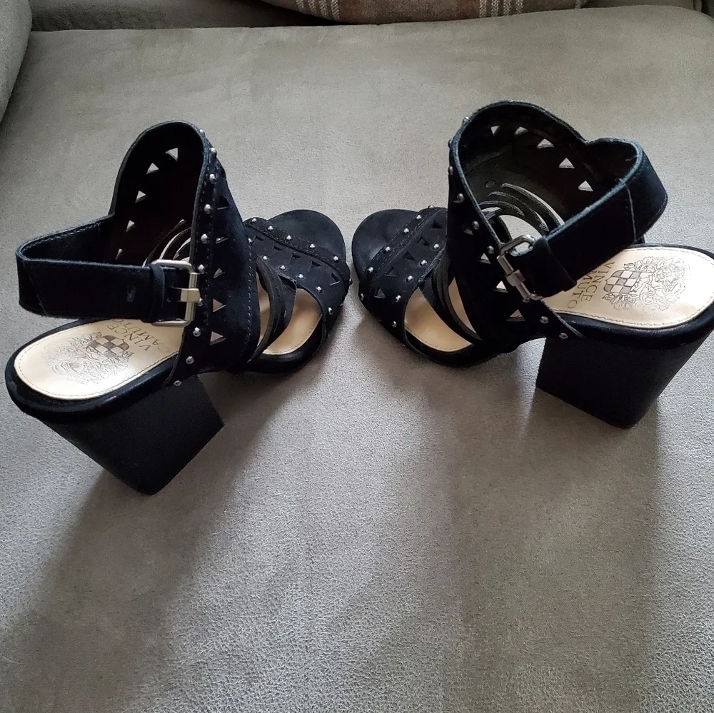 Vince Camuto Women's Smoke Show Black Reston Sandals 6M MSRP 129